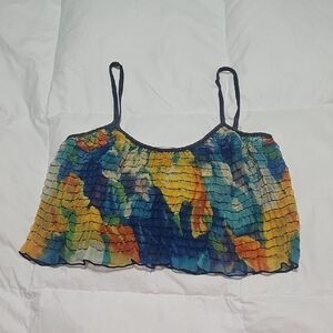 Colorful Ruffled Camisole Top